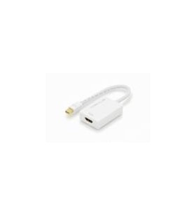 Mini dp to hdmi adapter cable/mini dp/m - hdmi a/f 02m wh