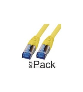 0.5m cat6a s-ftp flex ye 5pack/cat7 raw cable-10gbit-cu-500mhz