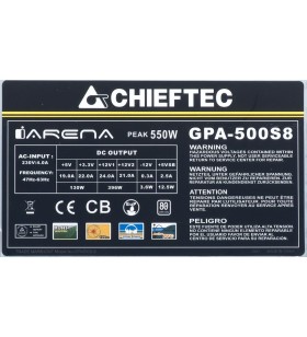 Chf gpa-500s8 sursa de alimentare chieftec iarena gpa-500s8 500w, 120mm, efficiency below 80%