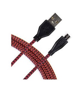Art kabusb2 a-micro 2m al-oem-107b art cable usb 2.0 am/micro usbm black-red braid 2m oem