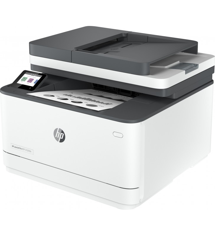 Hp laserjet imprimantă pro mfp 3102fdn, alb-negru, imprimanta pentru firme mici şi medii, imprimare,copiere,scanare,fax,