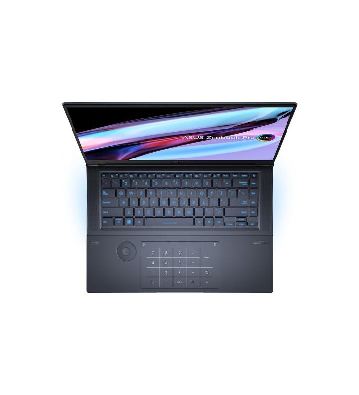 Laptop asus zenbook pro 16x ux7602zm-me149x, intel core i7-12700h, 16inch touch, ram 32gb, ssd 1tb, nvidia geforce rtx 3060 6gb, windows 11 pro, tech black