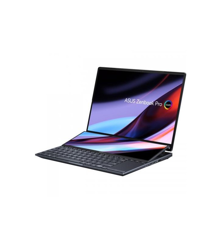 Laptop asus zenbook pro 14 duo oled ux8402ze-m3062x, intel core i9-12900h, 14.5inch, ram 32gb, ssd 2tb, nvidia geforce rtx 3050 ti 4gb, windows 11 pro, tech black