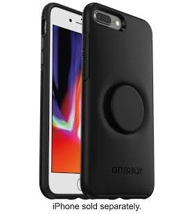 Otterbox - + pop symmetry series case for apple® iphone® 7 plus and 8 plus - black