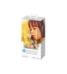 Hp sprocket 4 x 6 in (10 x 15 cm) photo paper and cartridges-80 sheets, 4kk83a