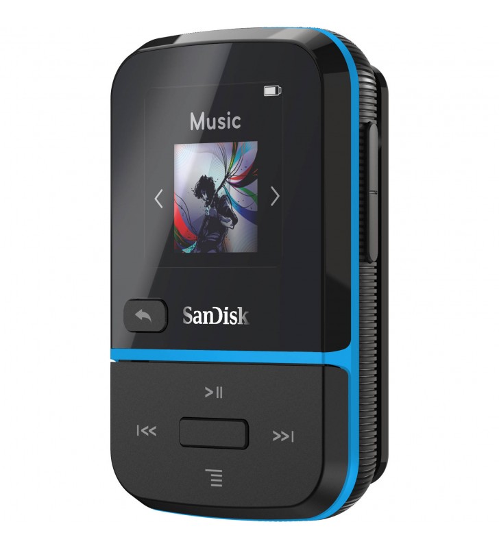 Sandisk sdmx30-032g-g46b sandisk clip sport go mp3 player 32gb, blue