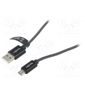 Logilink cu0134 logilink - sync & charging cable, usb to micro usb male, grey