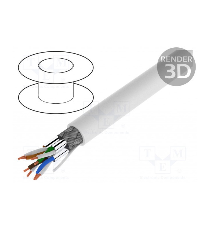 Logilink cpv0040 logilink - bulk patch cable s/ftp cat.7 cu primeline, lsoh white, 50m