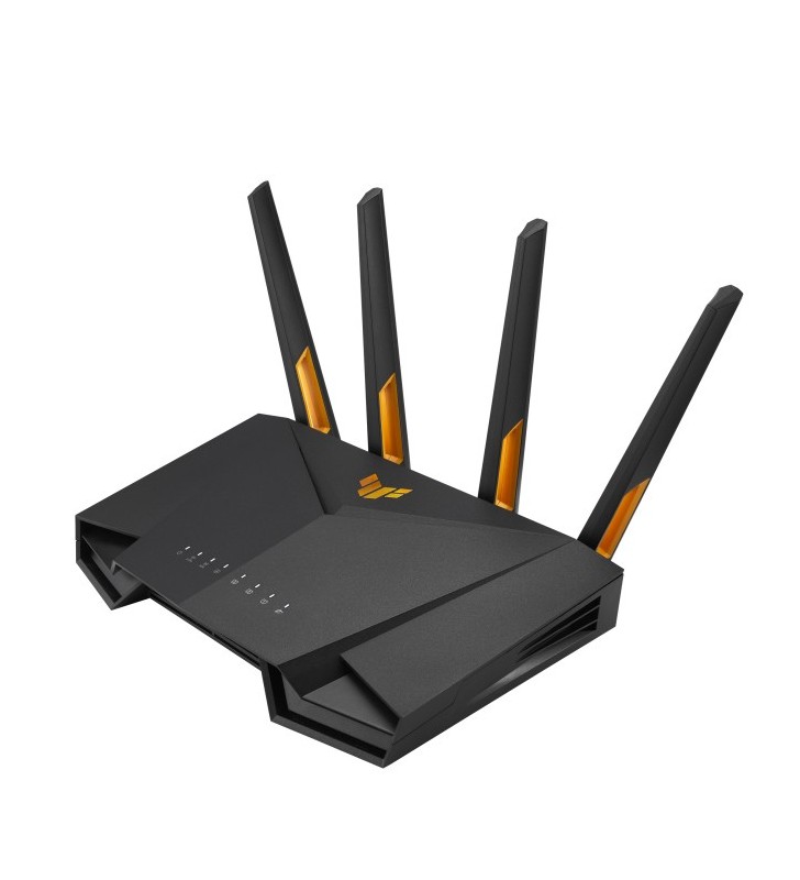 Asus tuf gaming ax3000 v2 router wireless gigabit ethernet bandă dublă (2.4 ghz/ 5 ghz) negru, portocală