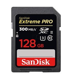 Extreme pro sdxc 128gb/300/mb/s uhs-ii
