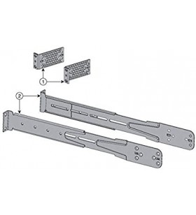 Extension rails and brackets/for four-point mounting in