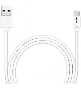 Adata amfipl-100cm-cwh adata sync and charge lightning cable, usb, mfi (iphone, ipad, ipod), white