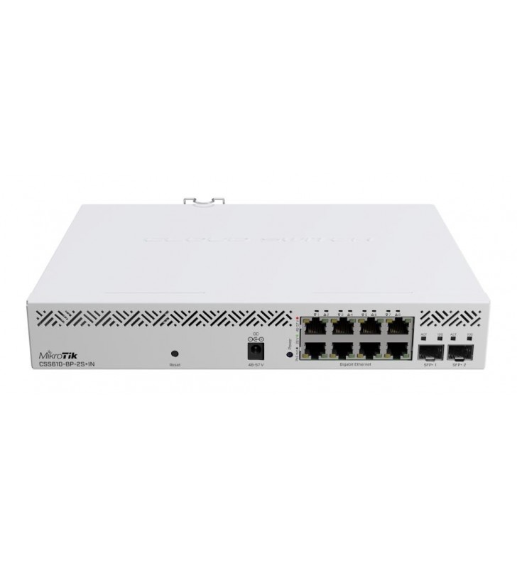 Switch Mikrotik CSS610-8P-2S+IN, cu management, cu PoE, 8x1000Mbps RJ45 + 2xSFP+