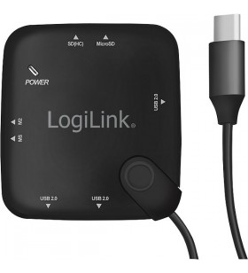 Logilink ua0344 logilink - usb typ-c™ otg (on-the-go) multifunction hub and card reader
