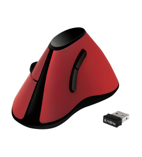 Logilink id0159 logilink - ergonomic vertical mouse, wireless 2.4 ghz, red