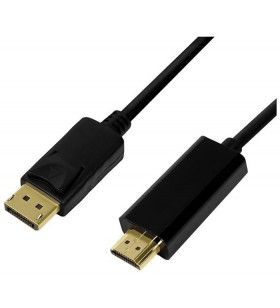 Logilink cv0126 logilink - displayport cable, dp 1.2 to hdmi 1.4, black, 1m