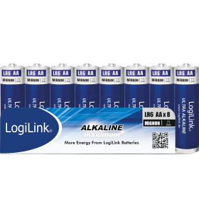 Logilink lr6f8 logilink - ultra power aa alkaline batteries, lr6, mignon, 1.5v, 8pcs