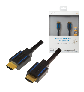 Logilink chb005 logilink - premium hdmi 2.0 cable for ultra hd, 3m