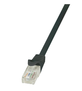 Logilink cp2033u logilink - cablu patchcord cat6 u/utp econline 1,00m negru