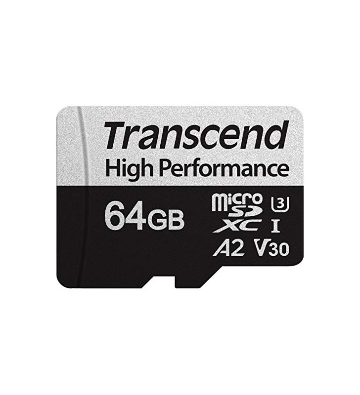 Transcend ts64gusd330s transcend memory card 64gb microsd w/ adapter uhs-i u3 a2