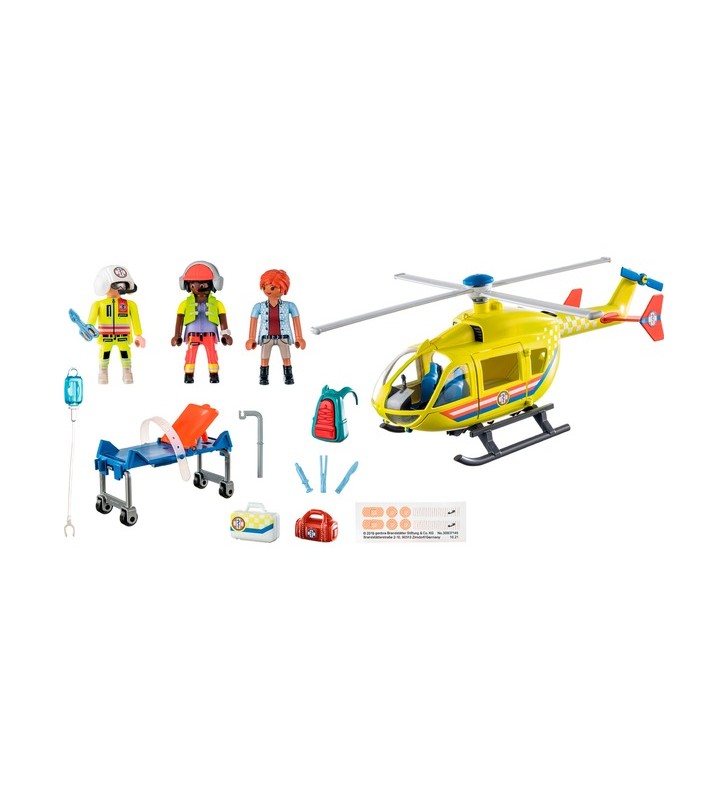 Playmobil 71203 city life - elicopter de salvare, jucărie de construcție