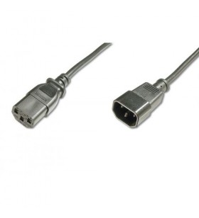 Asm ak-440201-012-s assmann power cord extension cable iec c14 m (plug)/iec c13 f (jack) 1,2m black