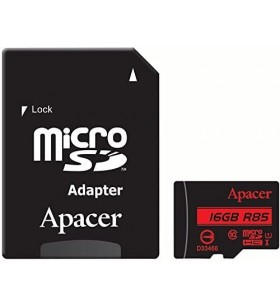 Apacer ap16gmcsh10u5-r apacer memory card micro sdhc 16gb class 10 uhs-i (up to 85mb/s) +adapter