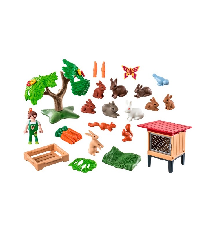 Playmobil 71252 jucărie de construcții colibă ​​pentru iepuri