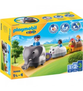 Playmobil 70405 1.2.3 my push animal train, jucărie de construcție