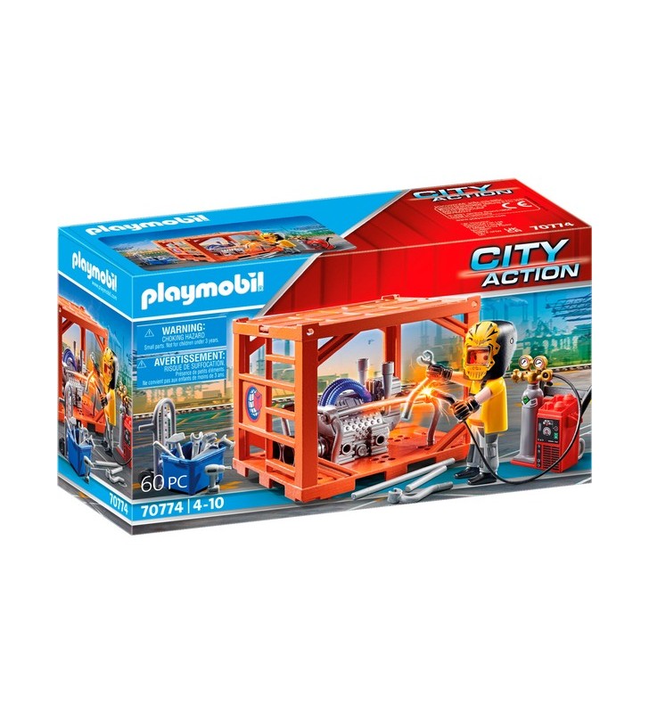 Playmobil 70774 city action container manufacturing jucărie de construcție