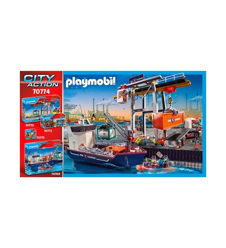 Playmobil 70774 city action container manufacturing jucărie de construcție
