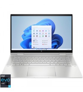 Ultrabook hp 15.6'' envy x360 2-in-1 15-ew0021nn, fhd ips touch, procesor intel® core™ i5-1240p (12m cache, up to 4.40 ghz), 16gb ddr4, 1tb ssd, intel iris xe, win 11 home, silver