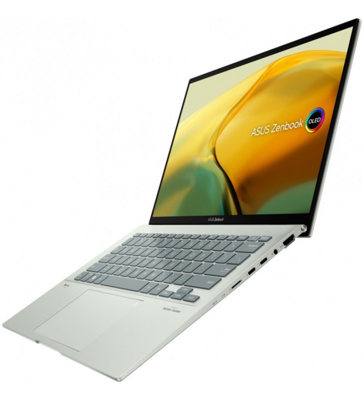 Laptop ultraportabil asus zenbook ux3402za-kp540w cu procesor intel core i5-1240p pana la 4.4 ghz, 14" wqxga, 16gb, 1tb ssd, intel iris xe graphics, windows 11 home, aqua celadon