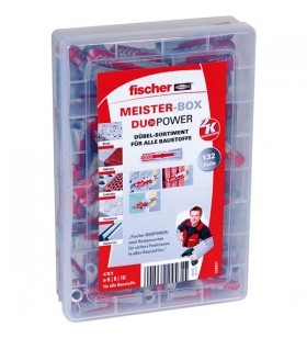 Fischer master box duopower, diblu (gri deschis/rosu, 132 bucati)