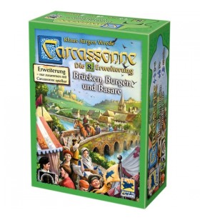 Asmodee carcassonne - poduri, castele și bazare, joc de masă (a 8-a extindere)