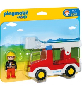 Playmobil 6967 1.2.3 mașină de pompieri scară, jucărie de construcție