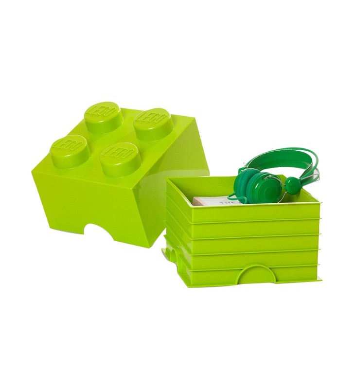 Room copenhaga lego storage brick 4 verde deschis, cutie de depozitare (verde)