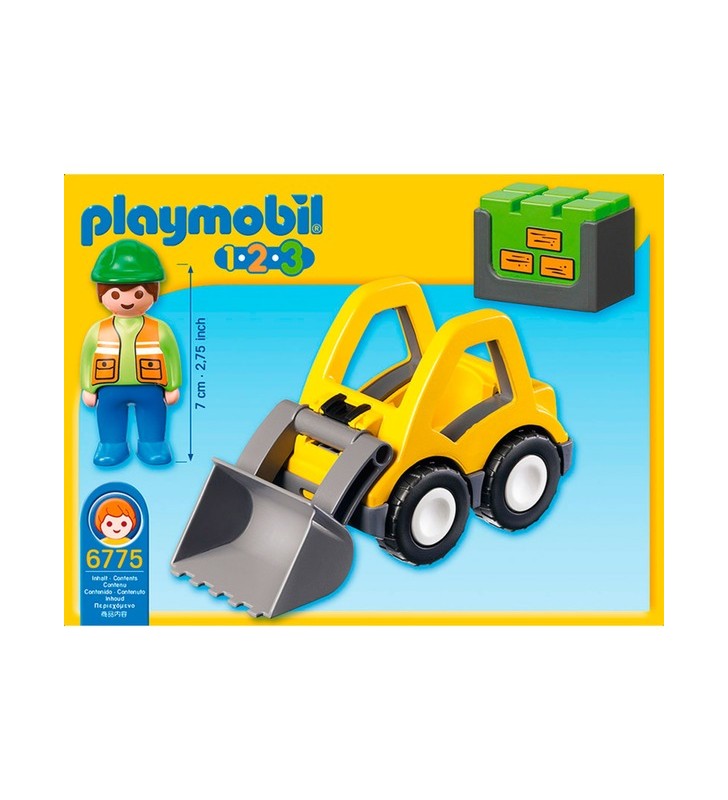 Playmobil 6775 1.2.3 încărcător frontal, jucărie de construcție