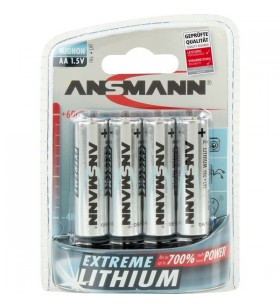 Ansmann extreme lithium mignon aa, baterie (argint, 4 bucăți)