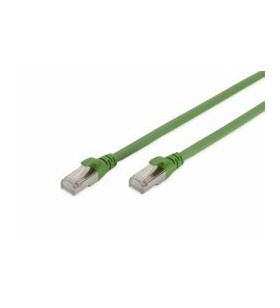Digitus cat 6a s/ftp patchcord pur(tpu)/length 0.50 m color green