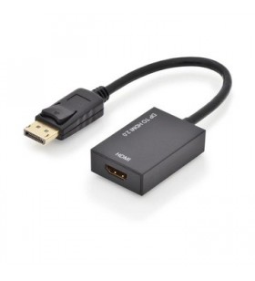 Dp to hdmi adapter cable/dp/m - hdmi a/f 0.2m bl