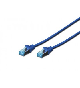 Cat 5e sf-utp patch cord, cu, pvc awg 26/7, length 5 m, color blue