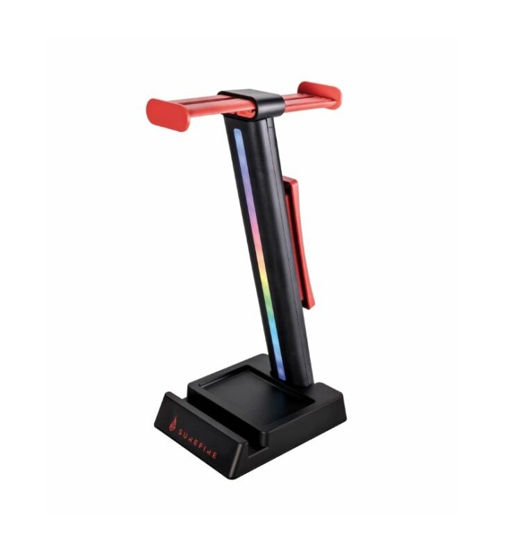 Stand casti SureFire by Verbatim Vinson N1 Dual Balance Gaming, LED RGB, USB, Negru