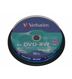 Verbatim dvd-rw 4x 4,7gb (43552), set/10 bucati spindle