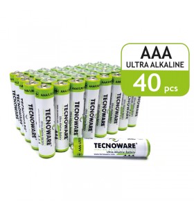 Battery alkaline aaa 1.5v/40pcs fba17647 tecnoware