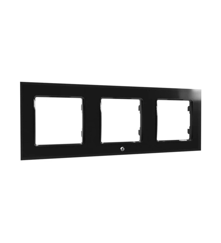 Shelly wall frame 3, coperta (negru, pentru comutator de perete)