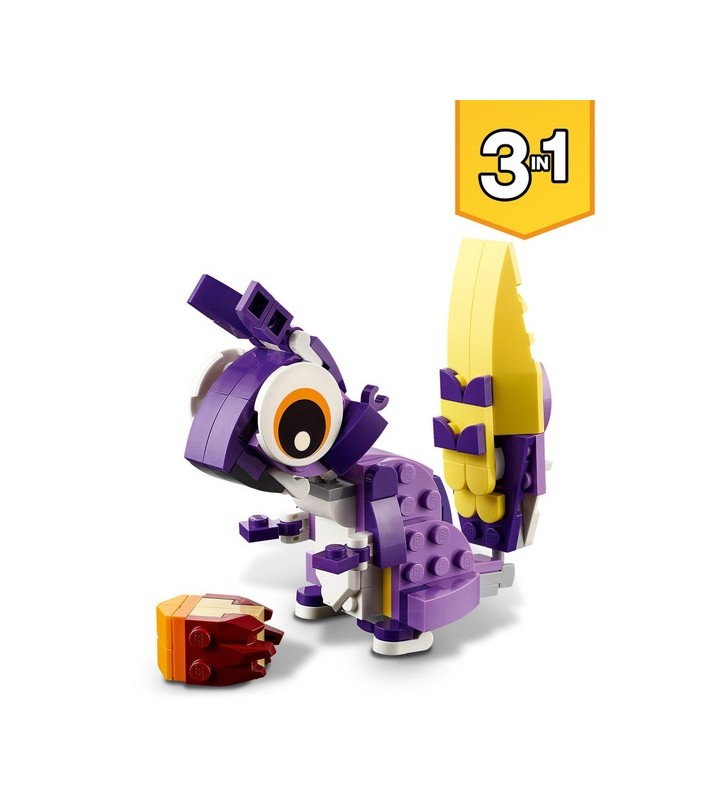 Lego 31125 creator 3 în 1 jucărie de construcție creaturi mitice din pădure (iepure, bufniță, veveriță)