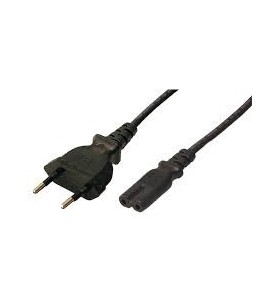 1.80m power cord cee 7/16 - c7/euro8 2 x 0.75mm black