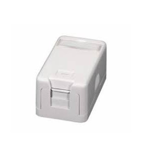 Keystone dist-box 1port. white/dust protection surface mount