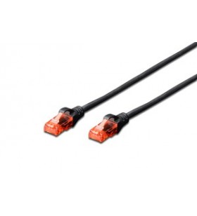 Cat 6 u-utp patch cable cu. pvc/length 1m color black
